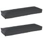 Pallet pagalvių rinkinys 2 pcs Juoda 120 x 40 x 8 cm