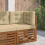 Lauko sofa pagalvėlė 3 pcs Smėlio Poliesteris