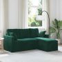 Sofa Tamsiai žalia 198 x 134 x 80 cm Aksomas