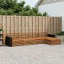 Lauko sofos komplektas 5 pcs Natūrali Kietos akacijos mediena