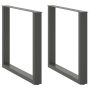 Valgomojo stalo kojos, 2 vnt., antracito spalvos, 80x(72-73) cm, plienas, U formos