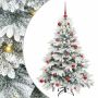 Dirbtinė Kalėdų eglutė su 150 LED Balta 150 cm PE ir PVC
