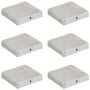 Tvoros stulpų dangteliai, 6vnt., 91x91mm, galvanizuotas metalas