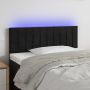 Galvūgalis su LED, juodos spalvos, 100x5x78/88cm, aksomas