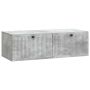Sieninė TV spintelė Betono pilka 98 x 41 x 30 cm