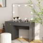 Kosmetinis staliukas su LED, pilkas, 110x55x145cm, MDF