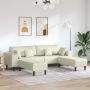 Sofa 3 pcs Kreminė 250 x 188 x 76 cm Aksomas