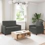 Sofos komplektas 2 pcs Tamsiai pilka Audinys