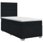 Spyruoklinė lova su čiužiniu Juoda 80 x 200 cm Audinys