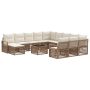 Sodo Sofų Rinkinys 13 pcs Smėlio poliratanas