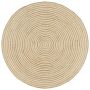 Kilimas, baltas, 90cm, džiutas, rankų darbo, spiralės dizainas