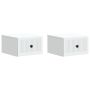 Sieninis naktinis staliukas 2 pcs Balta 33 x 34,5 x 20 cm