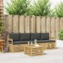 Lauko sofos komplektas 5 pcs Balta ir antracito Poliesteris