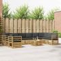 Lauko sofos komplektas 8 pcs Balta ir antracito 59 x 59 x 37 cm