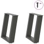 Kavos staliuko kojelės, 2 vnt., antracito spalvos, 28x(42-43) cm, plienas