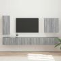 TV sieninio kabineto komplektas 6 pcs Pilkas Sonoma