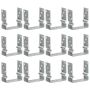 Tvoros inkarai, 12 vnt., sidabriniai, 14x6x15 cm, cinkuotas plienas