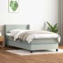 Box Spring Lova su čiužiniu Šviesiai pilka 90x210 cm Velvet