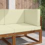 Lauko sofa pagalvėlė 3 pcs Kreminė Poliesteris
