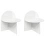 Naktinis staliukas 2 pcs Itin blizgi balta 40 x 35,5 x 45,5 cm