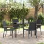 Sodo valgomojo komplektas 5 pcs Juoda Miltelinis plienas