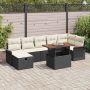 Sodo Sofų Rinkinys su pagalve 8 pcs Juoda poliratanas