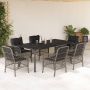 Sodo komplektas su pagalvėlėmis, 7 dalių, pilkas, poliratanas