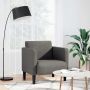 Sofa-kėdė su porankiais, šviesiai pilka, 54 cm, velvetas, audinys