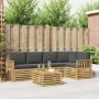 Lauko sofos komplektas 6 pcs Balta ir antracito 59 x 59 x 37 cm
