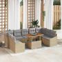 Sodo valgomojo komplektas su pagalve 10 pcs Bežinė ir pilka