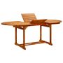 Sodo stalas, (150-200)x100x75 cm, akacijos medienos masyvas