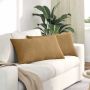 Sofa Pagalvės 2 pcs Ruda 80 x 40 cm Kordūrinis audinys