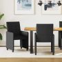 Valgomojo Kėdės su Ratukais 2 pcs Juoda 58 x 65 x 94 cm audinys