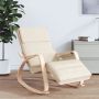 Supama kėdė, kreminės spalvos, audinys