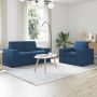 Sofa 2 pcs Mėlyna 182 x 80 x 82 cm audinys