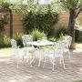 Sodo stalo komplektas 5 pcs Balta Liejamasis aliuminis