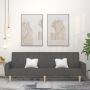 Dvivietė sofa-lova, tamsiai pilkos spalvos, audinys