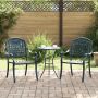 Sodo Kėdė 2 pcs Žalia 55 x 56,5 x 91cm Aliuminis