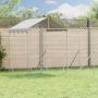 Lauko voljeras šunims su stogu, sidabrinis, 6x6x2,5m, plienas