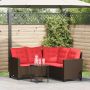 Lauko sofos komplektas 2 pcs Ruda ir raudona poliratanas