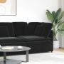 Modulinė kampinė sofa su pagalvėlėmis, juoda, 100 cm