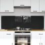 Virtuvės užpakalinė plokštė 2 pcs Juoda 80 x 50 cm