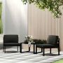 Modulinė vidurinė sofa su pagalvėmis, antracito, aliuminis