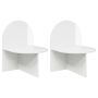 Naktinis staliukas 2 pcs Itin blizgi balta 48 x 49 x 65 cm