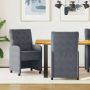 Valgomojo Kėdės su Ratukais 2 pcs Tamsiai pilka 58 x 67 x 97 cm