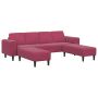 Svetainės sofa 3 pcs Vyno raudona