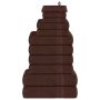 12 dalių rankšluosčių komplektas FROGN rudas, 360 g/m²