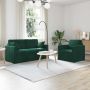 Sofa 2 pcs Tamsiai žalia 158 x 78 x 80 cm Aksomas