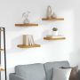 Sieninė lentyna 4 pcs Ruda 40 x 23,5 x 4 cm Apdirbta mediena