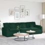 Modulinė sofa su pagalvėlėmis, tamsiai žalia